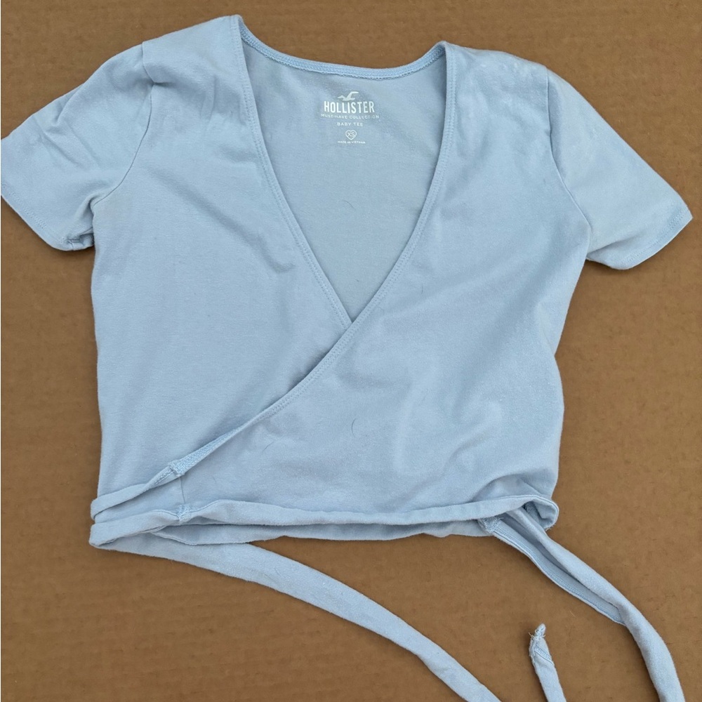 Baby Blue wrap tee by Hollister